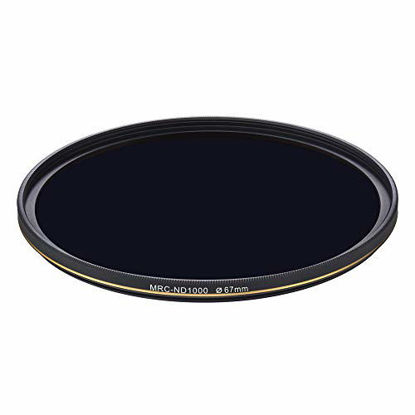 Picture of LENSKINS 67mm ND 1000 Filter, 10 Stop Neutral Density Filter for Camera Lenses, 16-Layer Multi-Resistant Coated, German Optics Glass, Weather-Seal ND Filter with Lens Cloth