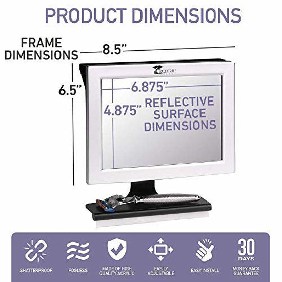 Picture of ToiletTree Products Fogless Shower Mirror with Squeegee