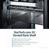 Picture of StarTech.com 2U Vented Server Rack Mount Shelf - 22-Inch Deep Cantilever Universal Tray for 19" AV, Data & Network Equipment Rack - 50lbs (CABSHELF22V)