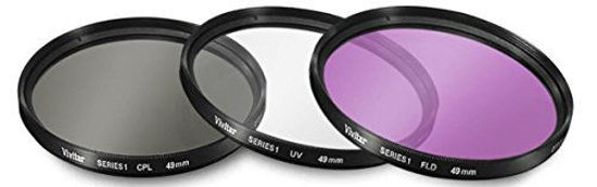 Picture of 49mm 7PC Filter Set for Canon EF 50mm f/1.8 STM Lens - Includes 3 PC Filter Kit (UV-CPL-FLD) and 4PC Close Up Filter Set (+1+2+4+10)