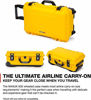 Picture of Nanuk 935 Waterproof Carry-On Hard Case with Lid Organizer and Padded Divider w/ Wheels - Yellow