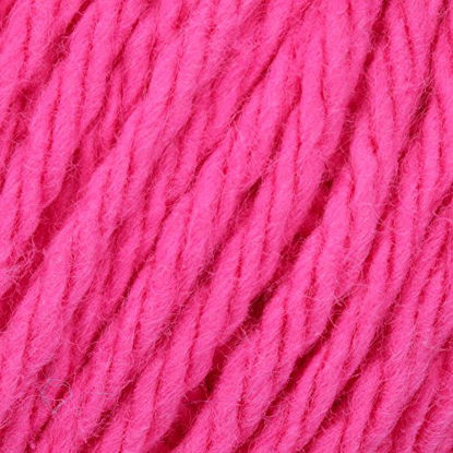 Picture of Lily Sugar 'N Cream Super Size Solid Yarn, 4oz, Gauge 4 Medium, 100% Cotton - Hot Pink - Machine Wash & Dry
