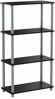 Picture of Furinno (99557BK/GY) Turn-N-Tube 4-Tier Multipurpose Shelf Display Rack - Black/Grey