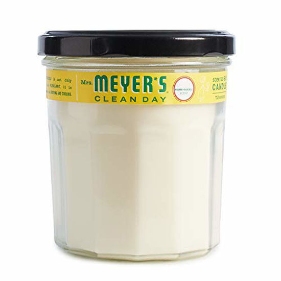 Picture of Mrs. Meyer's Clean Day Scented Soy Aromatherapy Candle, 35 Hour Burn Time, Made with Soy Wax, Honeysuckle, 7.2 oz