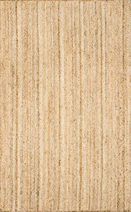 Picture of nuLOOM Rigo Hand Woven Jute Area Rug, 8' x 10', Natural
