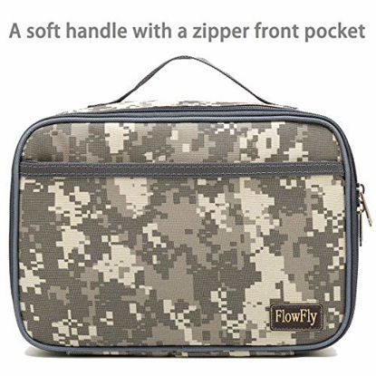 Picture of Kids Lunch box Insulated Soft Bag Mini Cooler Thermal Meal Tote Kit with Handle and Pocket for Girls, Boys by FlowFly,Digital Camo