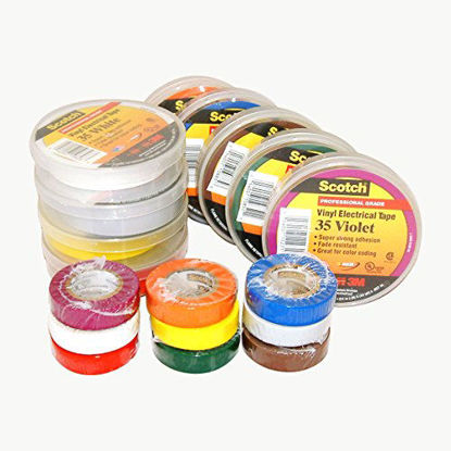 Picture of Scotch Vinyl Color Coding Electrical Tape 35, 1/2 in x 20 ft, 10 rolls/carton, Blue