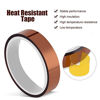 Picture of High Temperature Heat Resistant Tape PI Film Insulation Tape Sublimation Dye Mug Electronic Polyimide Tape (3/8" Wide 10mm X 100 Ft 4 Roll)