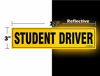 Picture of TOTOMO Student Driver Magnet Sticker - (Set of 4) 12"x3" Highly Reflective Premium Quality Car Safety Caution Sign Student Drivers #SDM04