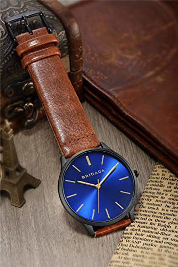 Amazon.com: BRIGADA Men's Watches Classic Gold Dress Watch for Men with  Date Calendar Business Casual Quartz Waterproof : BRIGADA: Clothing, Shoes  & Jewelry