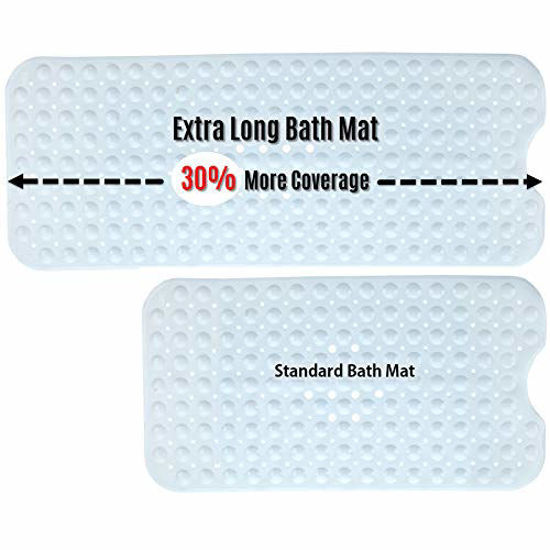 SlipX Solutions Extra Long Vinyl Bath Mat - Red