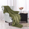 Picture of Exclusivo Mezcla Large Flannel Fleece Plush Soft Throw Blanket - 50" x 70" (Olive Green)