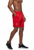 Picture of G Gradual Men's 7" Workout Running Shorts Quick Dry Lightweight Gym Shorts with Zip Pockets (Red, Small)