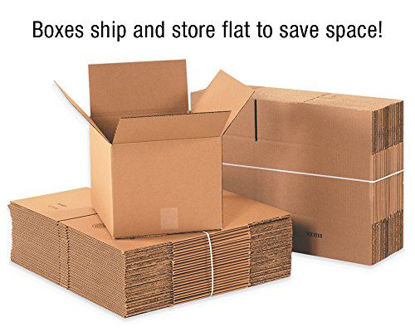 Picture of BOX USA B16144 Flat Corrugated Boxes, 16"L x 14"W x 4"H, Kraft (Pack of 25)