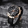 Picture of BENYAR Men Watch Quartz Chronograph Date 3ATM Waterproof Watches Business Sport Design Leather Strap Wrist Watch for Men Father (Rose Gold Black)