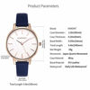 Picture of KIMOMT Women's Analog Casual Watch Floral Lady Fashion Wristwatch with Leather Strap & Stainless Steel Mesh Strap (Leather Strap, Royal Blue)