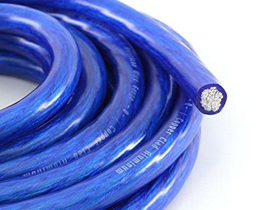 Picture of KnuKonceptz Bassik 4 Gauge Power/Ground Wire Cable Blue 25 Foot Coil