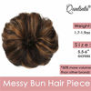 Picture of Messy Bun Hair Piece Thick Updo Scrunchies Hair Extensions Ponytail Hair Accessories Dark Brown Mix Light Auburn