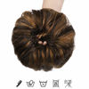 Picture of Messy Bun Hair Piece Thick Updo Scrunchies Hair Extensions Ponytail Hair Accessories Dark Brown Mix Light Auburn