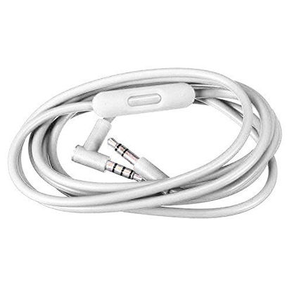 Picture of Replacement Audio Cable Cord Wire with In-line Microphone and Control For Beats by Dr Dre Headphones Solo/Studio/Pro/Detox/Wireless/Mixr/Executive/Pill (White)