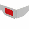 Picture of 50 Pairs - FLAT- 3D Glasses Red and Cyan WHITE Frame Anaglyph Cardboard (Set of 50)