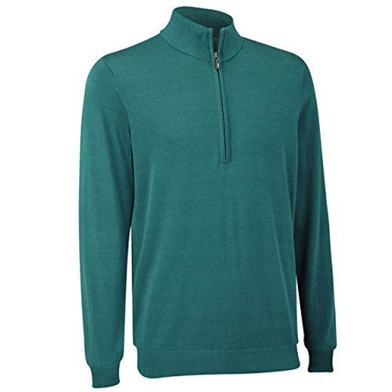 Picture of Ashworth Men's Solid Half Zip Pima Sweater (Small, Fern)