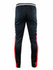 Picture of SCREENSHOTBRAND-P11055 Mens Hip Hop Premium Slim Fit Track Pants - Athletic Fashion Jogger 2-Tone Side Panel Color Block Bottoms-Black/Red-Medium