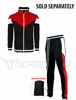 Picture of SCREENSHOTBRAND-P11055 Mens Hip Hop Premium Slim Fit Track Pants - Athletic Fashion Jogger 2-Tone Side Panel Color Block Bottoms-Black/Red-Medium