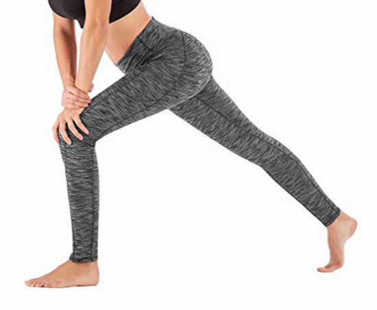 IUGA High Waist Yoga Pants with Pockets, Tummy Control, Workout Pants for  Women 4 Way Stretch Yoga Leggings with Pockets (Space Dye Gray 840, Small)