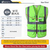 Picture of JKSafety 9 Pockets Class 2 High Visibility Zipper Front Safety Vest With Reflective Strips, Meets ANSI/ISEA Standards (X-Large, Green)