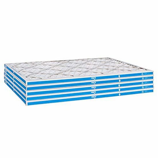 Picture of Aerostar Clean House 20x22x1 MERV 8 Pleated Air Filter, Made in The USA, (Actual Size: 19 3/4"x21 3/4"x3/4"), 4-Pack, White