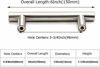 Picture of homdiy Cabinet Pulls Brushed Nickel 35 Pack 3-3/4in96mm) Hole Center Drawer Dresser Pulls Stainless Steel Cabinet Hardware Kitchen Drawer Door Handles for Bathroom Modern Style