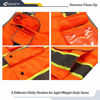 Picture of JKSafety 9 Pockets High Visibility Zipper Front Safety Vest | Orange with Dual Tone High Reflective Strips | Meets ANSI/ISEA Standards (Orange Yellow Strips, XX-Large)