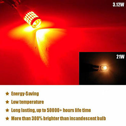 iBrightstar Newest 9-30V Super Bright Low Power 7443 7440 T20 LED Bulbs  with Projector Replacement for Tail Brake Lights Turn signal Lights,  Brilliant