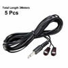 Picture of uxcell IR Infrared Emitter Extension Cable 9.8ft Long 45 Degree Emission Angle 3.5mm Jack Dual Black Head 5pcs