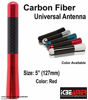 Picture of ICBEAMER 5" 127 mm Aluminum Red w/Carbon Fiber Universal AM/FM Radio Antenna Screw-in Stubby Aerial Replacement