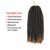 Picture of 6 Pack Spring Twist Crochet Braiding Hair 10 Inch Bomb Twist Crochet Braids Ombre Colors Low Temperature Kanekalon Synthetic Fluffy Hair Extensions 20 Strands 90g/Pack (10inches, T1B-27)