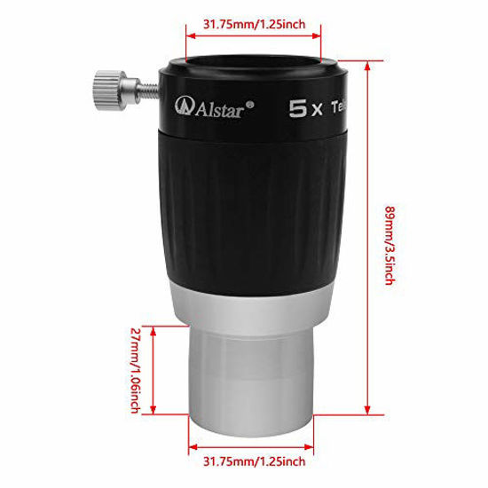 Picture of Alstar 1.25" 4-Elements 5X TeleXtender Barlow Lens