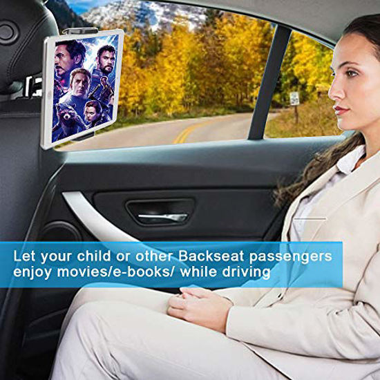 Picture of Car Headrest Mount, Tablet Headrest Holder, Car Backseat Seat Mount Holder Universal 360° Rotating Adjustable for All 6"-10.5" Tablet iPad iPad Air iPad Mini,Samsung Galaxy,Cell Phones 4.5"-8" (Red)