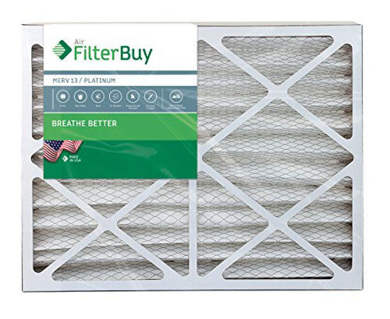 Picture of FilterBuy 16x30x4 MERV 13 Pleated AC Furnace Air Filter, (Pack of 2 Filters), 16x30x4 - Platinum