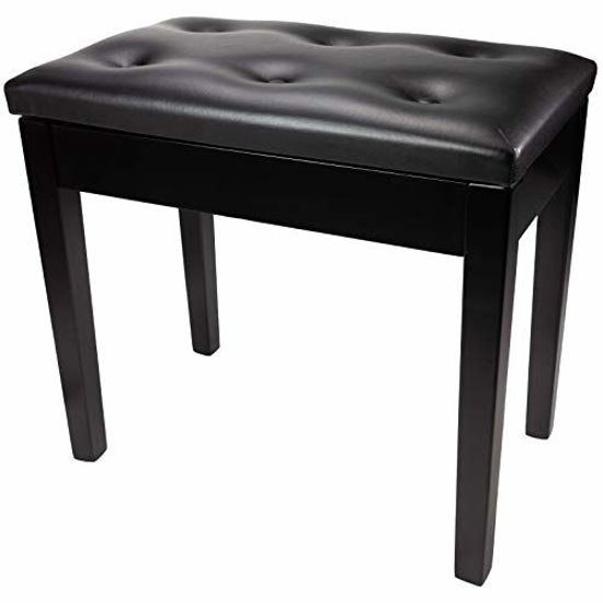 Picture of RockJam Padded Wooden Piano Bench Stool with Storage (RJKBB500)