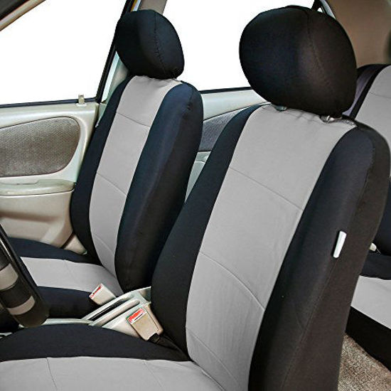 Picture of FH Group FB083GRAY102 Gray-Half Neoprene Bucket Seat Cover Airbag Compatible