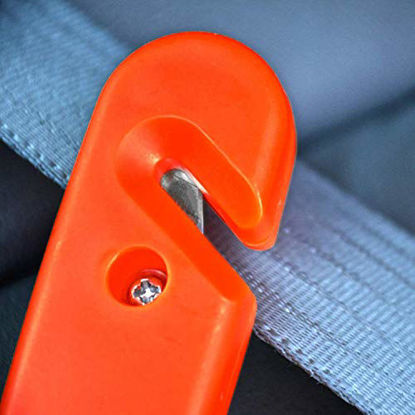 Picture of Family Safe Bright Orange Seatbelt Cutter Window Breaker Emergency Escape Multi Tool - 1 Pack