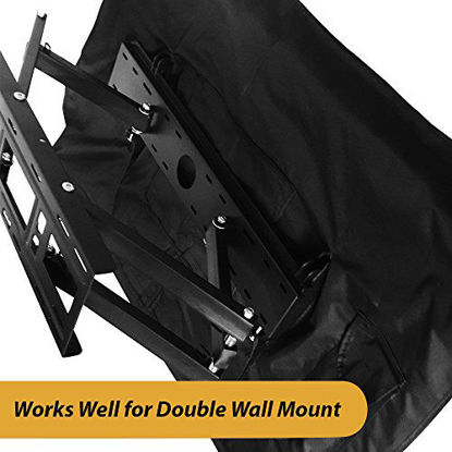 Picture of Outdoor TV Cover 30" - 32" - WITH BOTTOM COVER - The BEST Quality Weatherproof and Dust-proof Material with FREE Microfiber Cloth. Protect Your TV Now!
