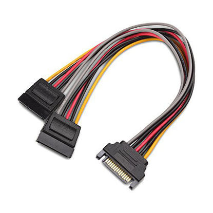 Picture of Cable Matters 3-Pack 15 Pin SATA Power Splitter Cable 8 Inches