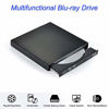 Picture of Xglysmyc USB2.0 External Blu Ray CD DVD Drive Burner,Slim Portable CD DVD RW BD-ROM Player Writer for Laptop Desktop Notebook Support Mac OS Windows XP/7/8/10 (Black)