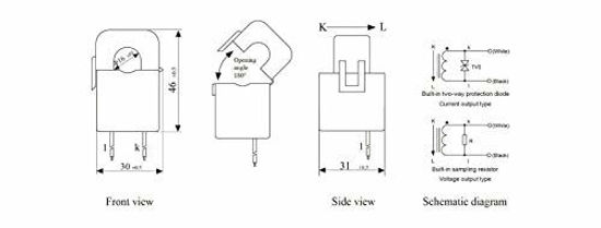 Picture of YHDC Split core Current Transformer SCT016 120A/40mA 1%