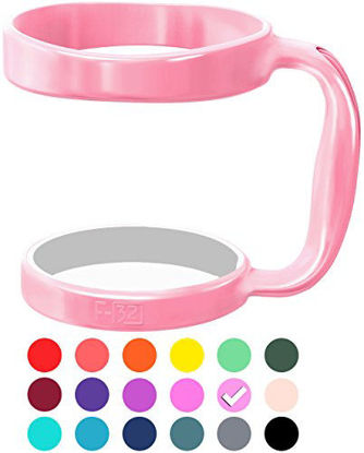 Picture of F-32 Handle | 19 COLORS | 20oz or 30oz size available | Fits YETI, BEAST, OZARK TRAIL, RTIC (PREVIOUS DESIGN) Rambler & More Tumbler Travel Mug | BPA FREE (20OZ, PRETTY PINK)