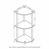 Picture of Furinno Turn-N-Tube 3-Tier Reversible Corner Display Rack Multipurpose Shelving Unit, Pink/White