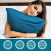 Picture of Bedsure Cooling Bamboo Pillowcases Set of 2 - Teal Breathable Cool Ultra Soft Pillow Cases - Viscose from Bamboo - Organic Natural Silky Material, Moisture Wicking(Teal, Standard Size 20x26 inches)